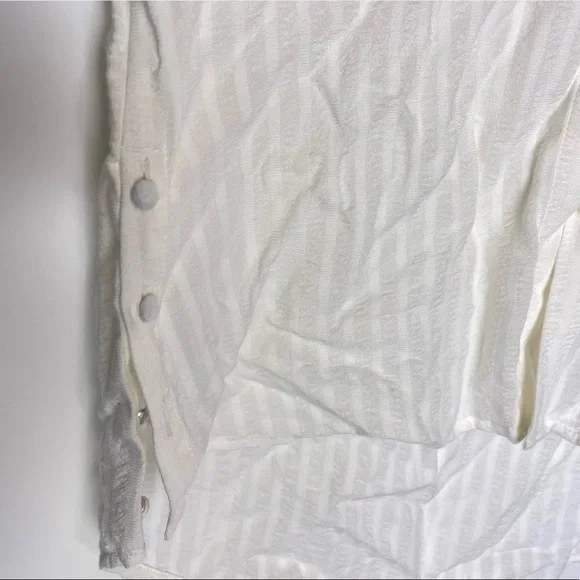 ECRU MARA SHIRT W/ SIDE BUTTON DETAILING IN IVORY - NWT! - Picture 4 of 8